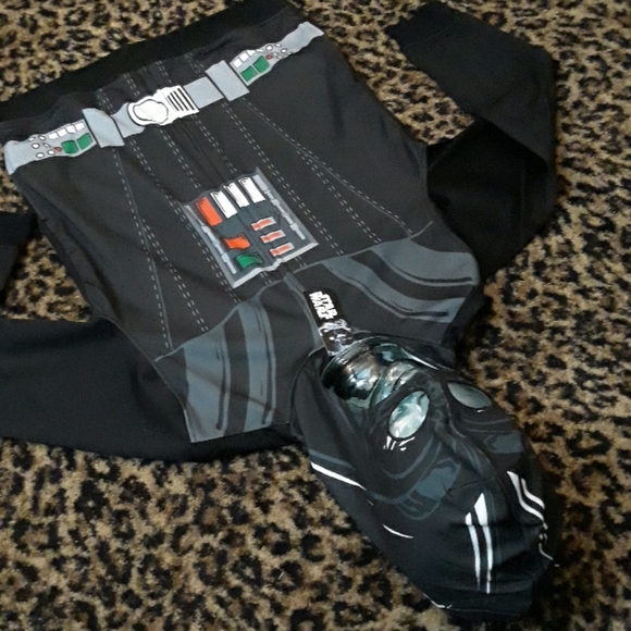 Star Wars Darth Zip Vader Jacket HOODIE Mask Sweatshirt Easy Halloween Costume M - Picture 4 of 6